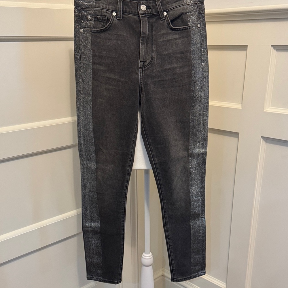 7 For All Mankind Black and Gray Denim